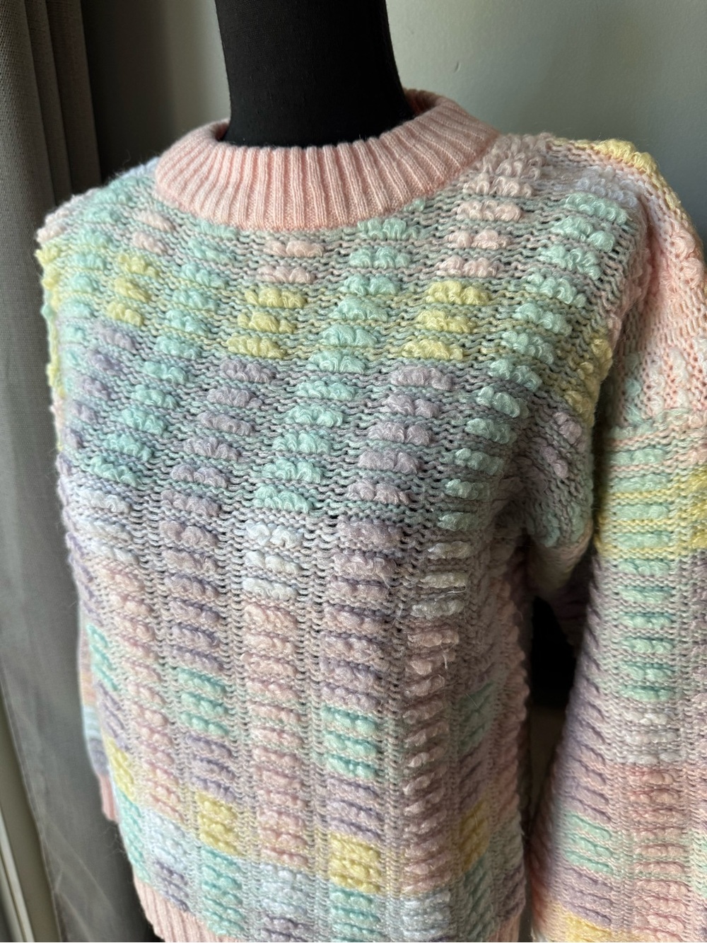 JJ Browne vintage Pastel Multicolor Crewneck Sweater - Women medium - Picture 2 of 6